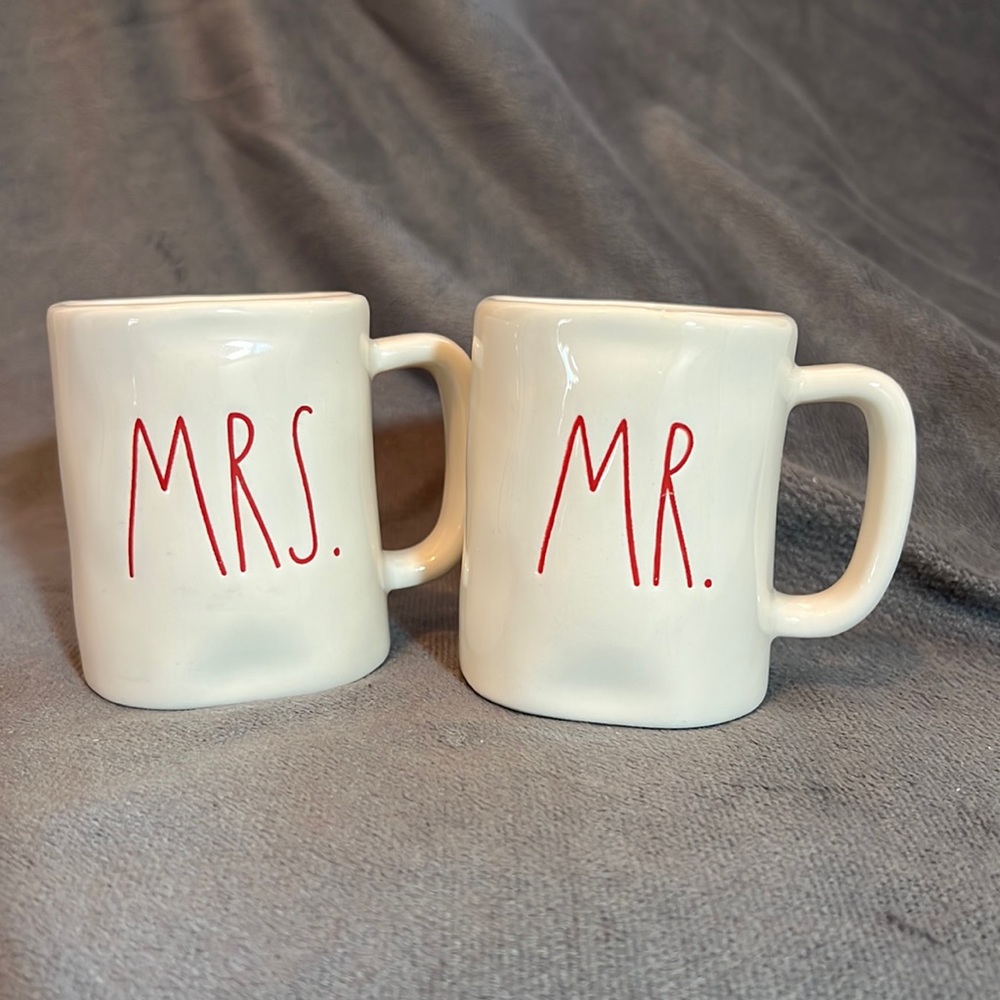 Rae Dunn Mr and Mrs Espresso Mini Mugs